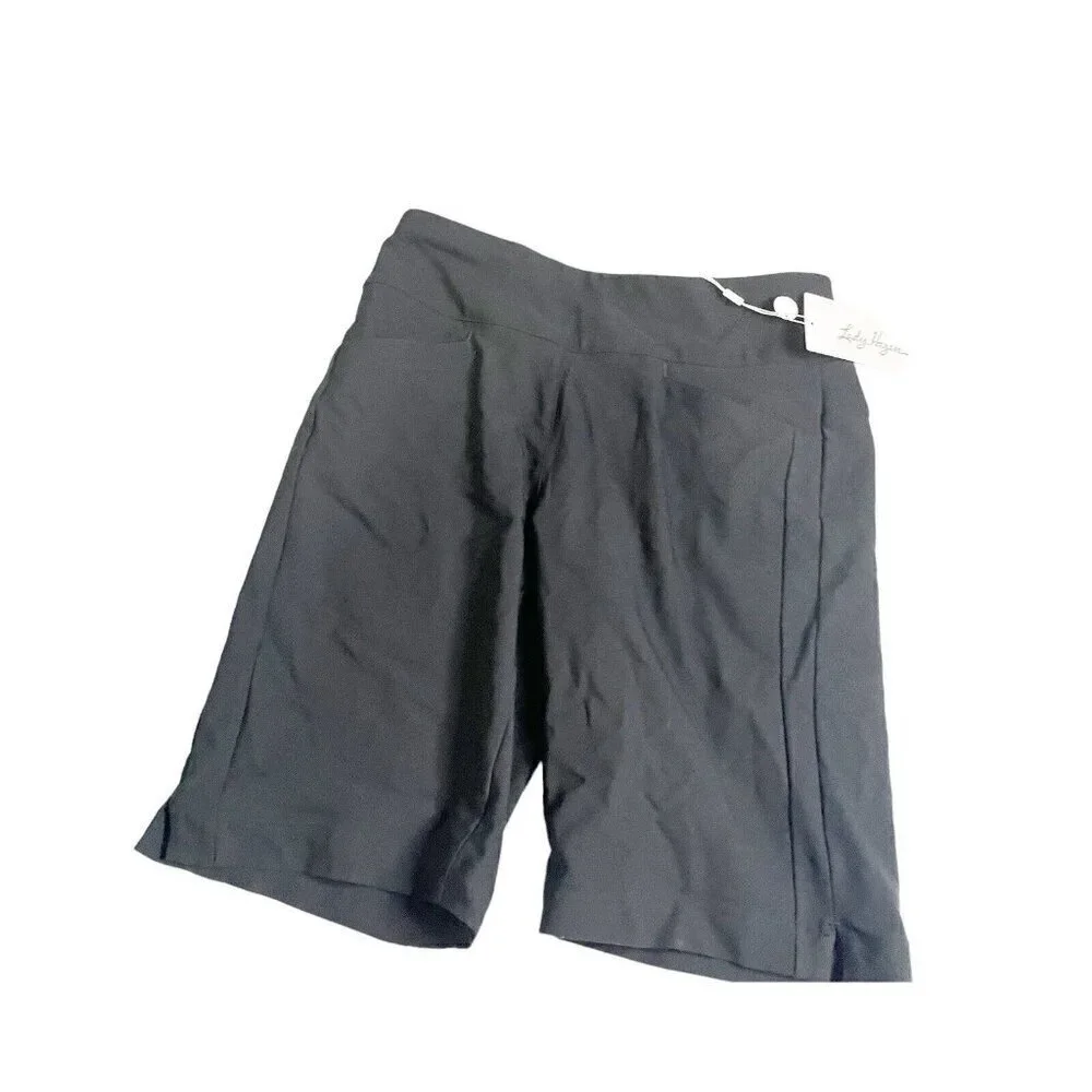 Lady Hagen S Women's Tummy Control 10''‎ Golf Shorts Easy Shaper Black NEW